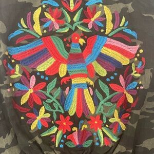 Hip length camo vest, Phoenix embroidery, patch pockets at hip size 2XL